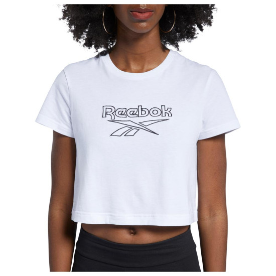 Reebok Γυναικεία κοντομάνικη μπλούζα Crop Cl F Big Logo Reebok Γυναικεία κοντομάνικη μπλούζα Crop Cl F Big Logo